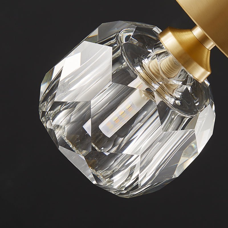 Lámpara de techo redonda de cristal, estilo moderno semi empotrado para iluminación decorativa del hogar.