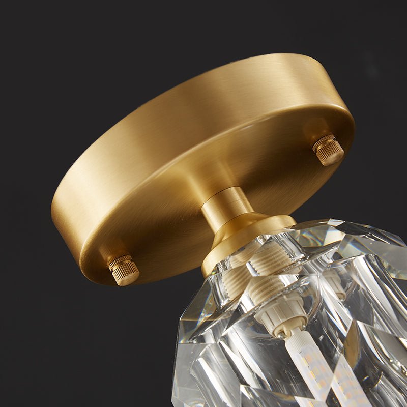 Moderna lámpara de techo semi empotrada con diseño de cristal, realza la decoración de tu hogar.