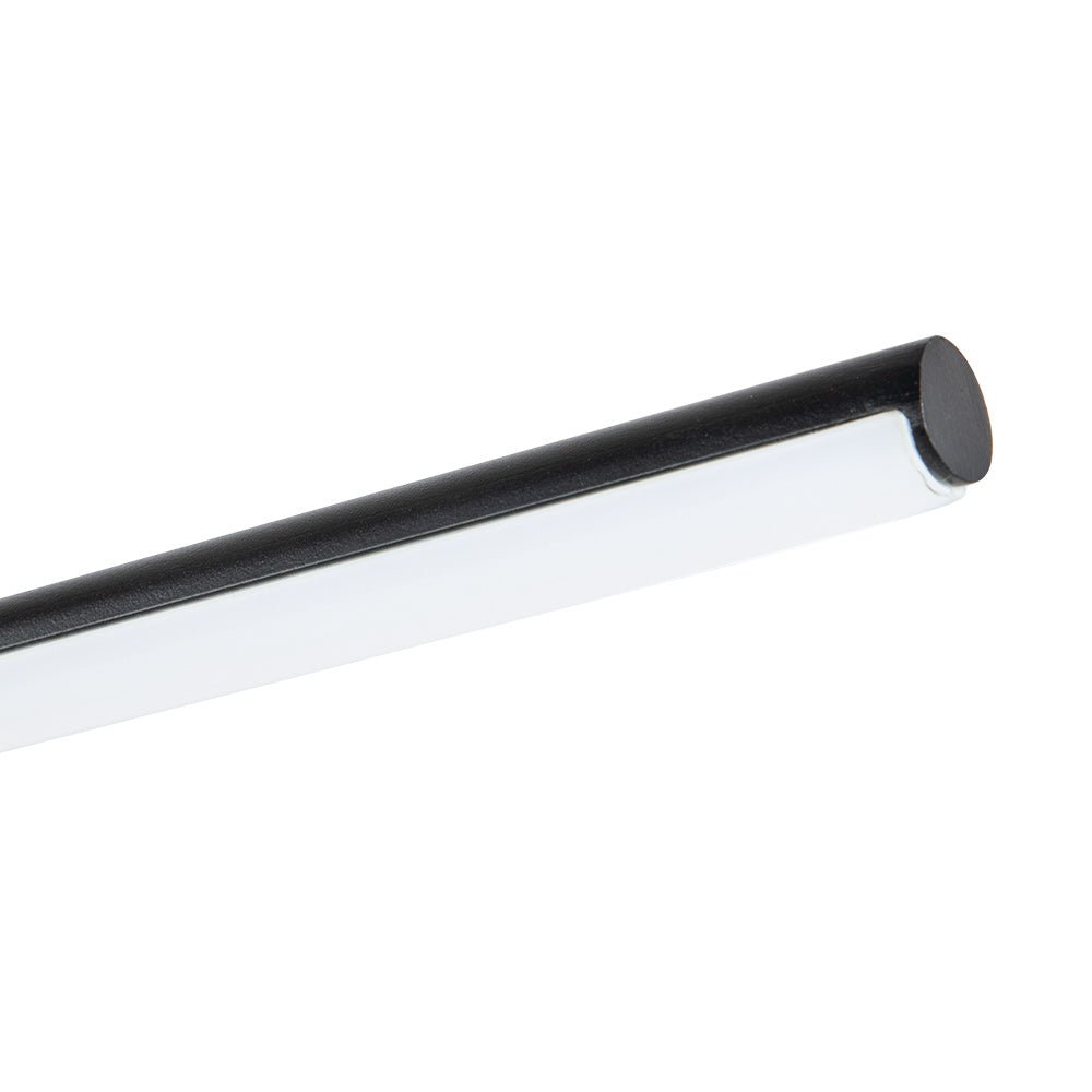 Moderna luz LED para espejo de baño. Aplique lineal de pared con iluminación fría y elegante.