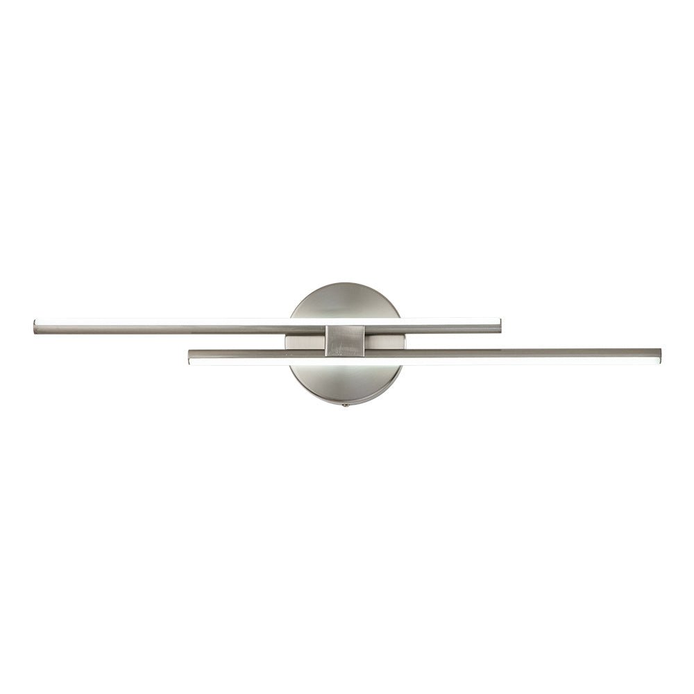 Iluminación LED de espejo, diseño lineal moderno. Lámpara de pared con luz fría para el baño.