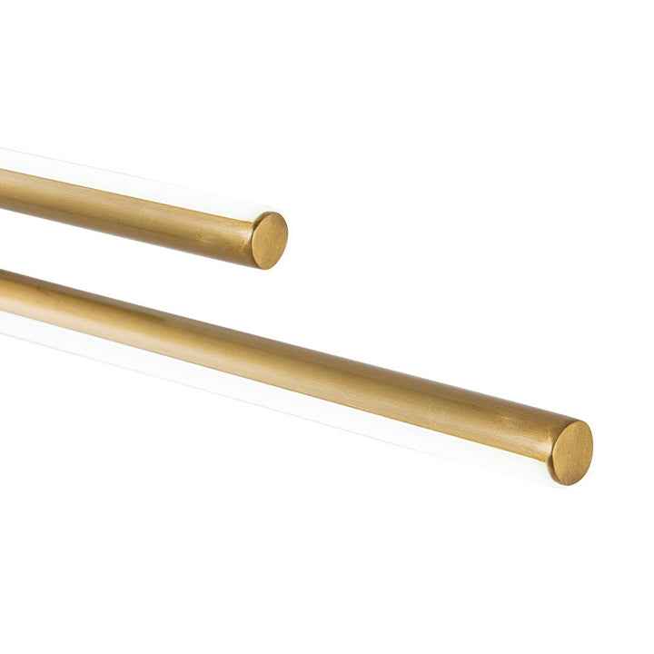 Luz de vanity LED para baño, diseño de rayas moderno y luz cálida.