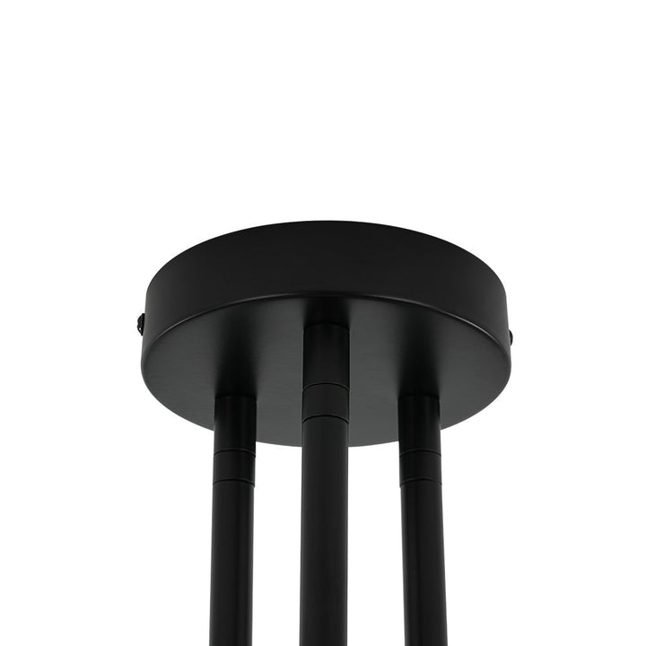 Iluminación lineal moderna Sputnik de 6 luces, lámpara de techo con pantallas de vidrio ahumado, estética.