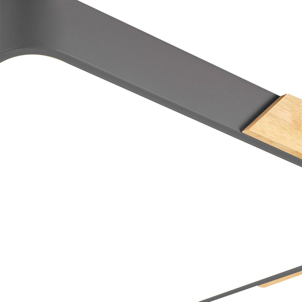 Luz de techo LED rectangular, moderna y regulable. Iluminación interior funcional y estética para decoración.
