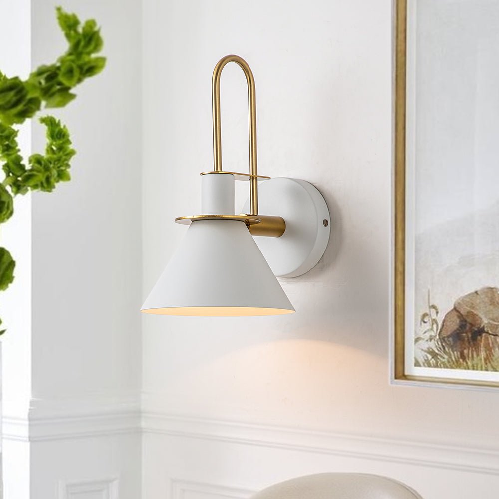 Lámpara de pared minimalista estilo cono, perfecta para entrada, pasillo o sala de estar.