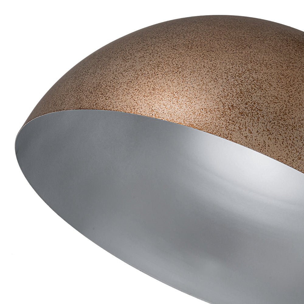 Lámpara colgante cúpula, acabado negro mate, estilo industrial para decoración de interiores.