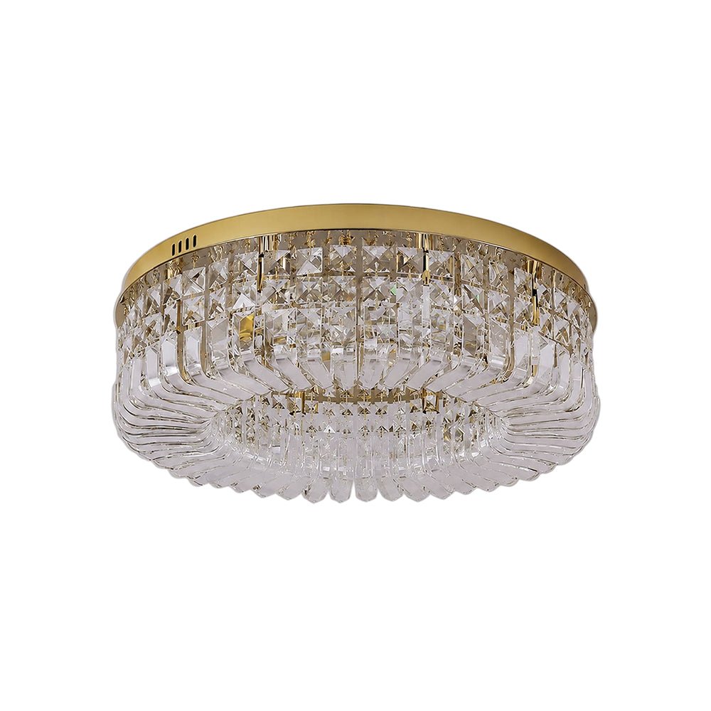 Luz de techo LED moderna con cristales. Lámpara redonda de lujo. Aporta elegancia a tu hogar.