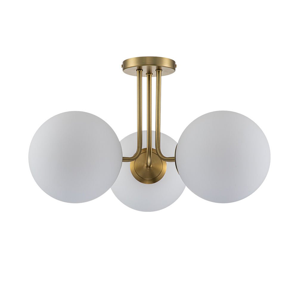 Iluminación de techo Sputnik mid-century, 3 puntos de luz. Estilo retro para cualquier habitación.