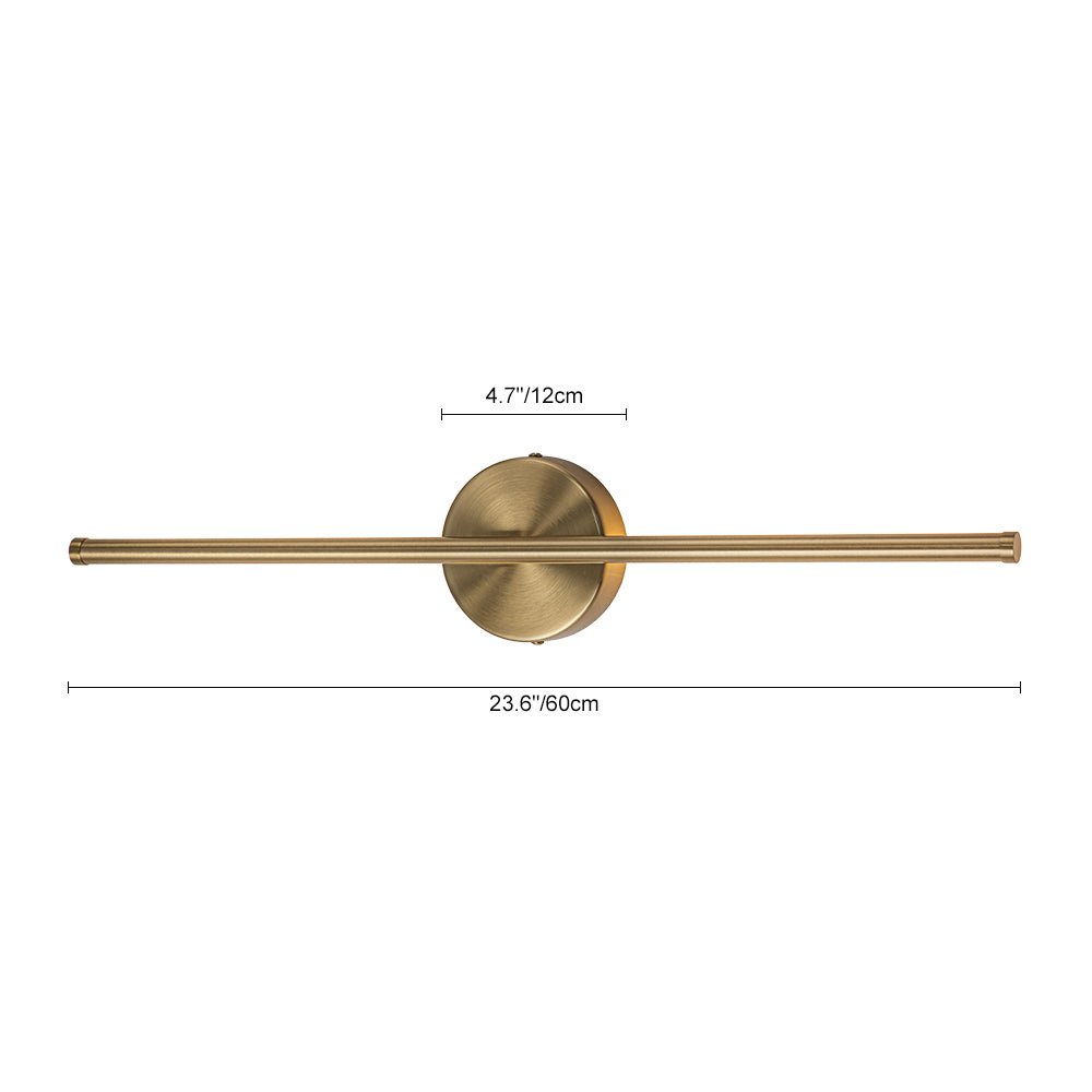 Luz de pared LED lineal, estilo minimalista. Diseño moderno con detalles sofisticados, iluminación cálida interior.