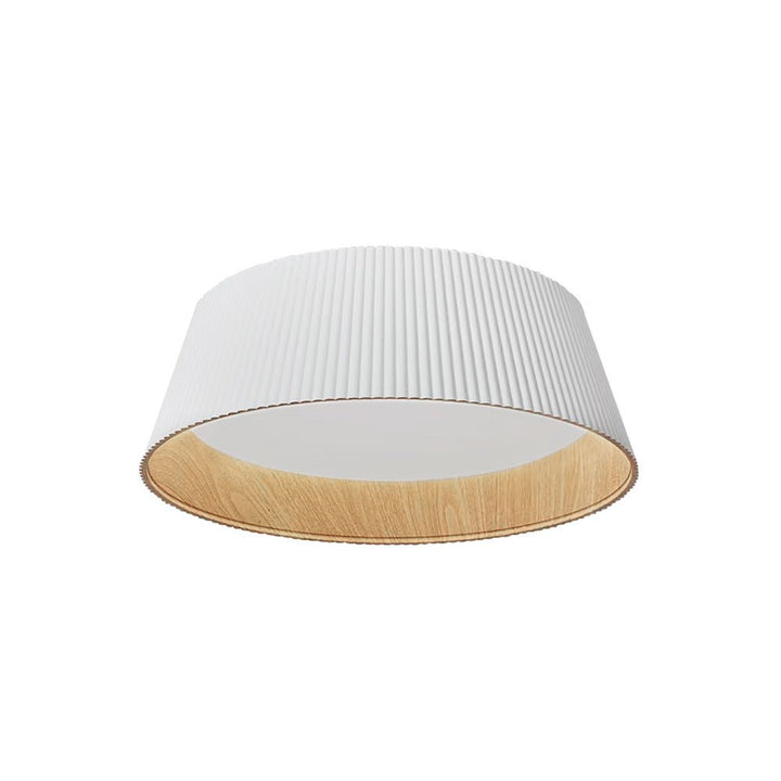 Luz de techo empotrada LED moderna, cónica con detalles en madera. Perfecta para el salón.
