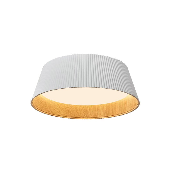 Luz LED empotrada moderna, forma cónica, con atractivo acabado de grano de madera.