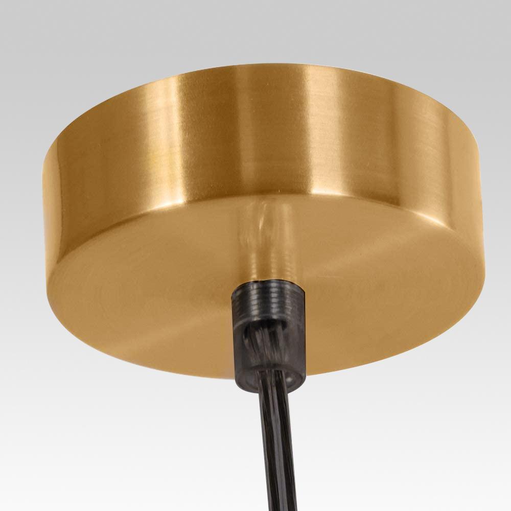 Lámpara colgante de oro moderno con anillo, ideal para comedores y salas, estilo minimalista.