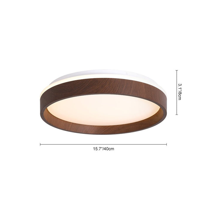 Lámpara de techo LED moderna y redonda, ofrece iluminación interior eficiente. Empotrada, perfecta para el hogar.