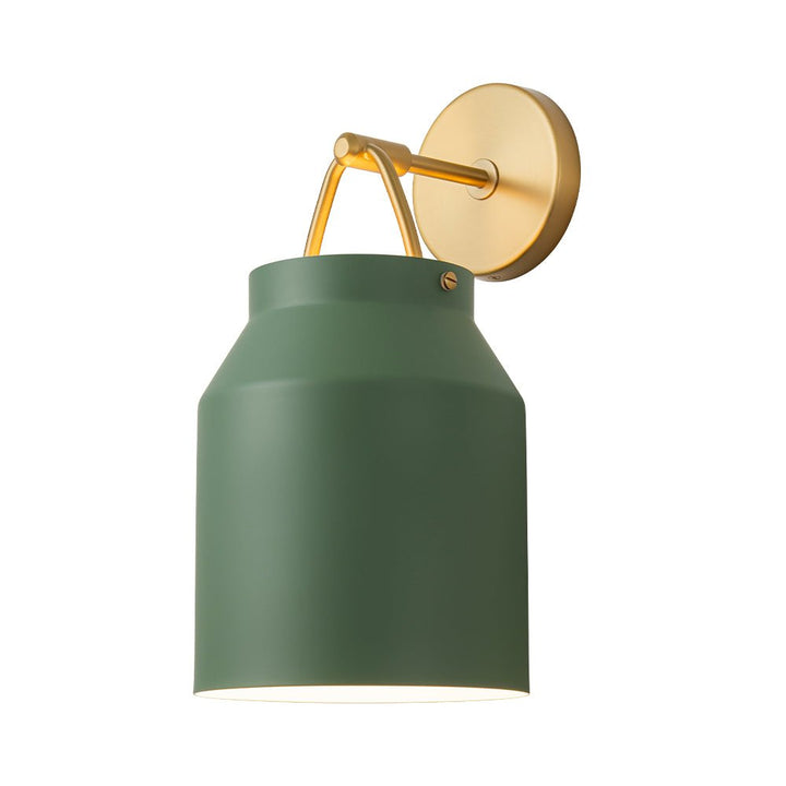 Luz interior: aplique de pared de vidrio cilíndrico, diseño moderno escandinavo para ambientes cálidos.
