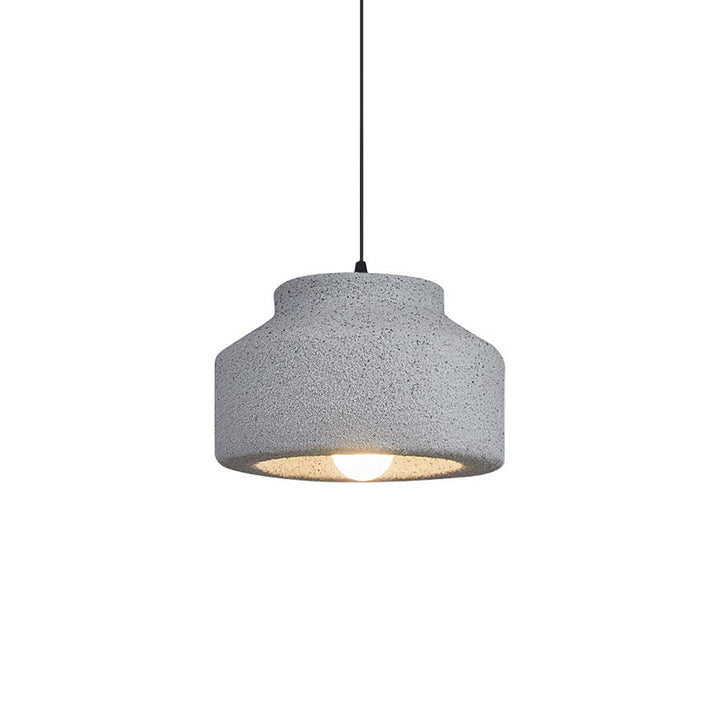 Lámpara colgante geométrica nórdica de luz ambiental, disponible en gris oscuro para un estilo minimalista.
