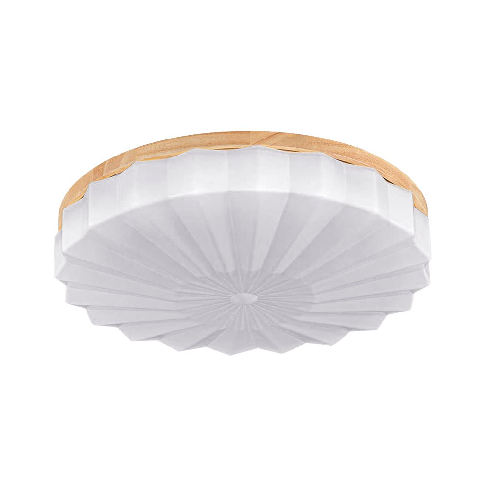 Elegante luz de techo LED floral plisada. Iluminación empotrada con 3 tonos para dormitorios modernos.