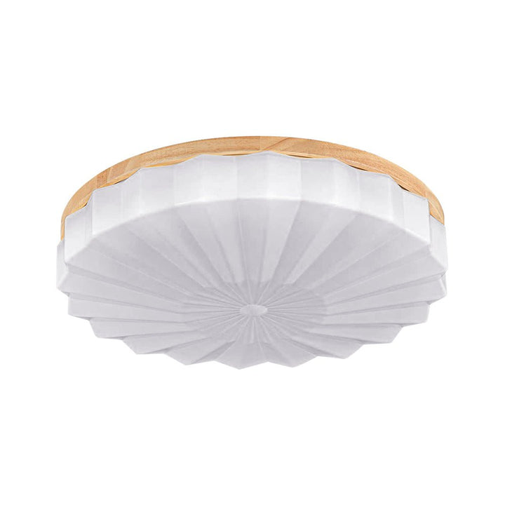 Elegante luz de techo LED floral plisada. Iluminación empotrada con 3 tonos para dormitorios modernos.