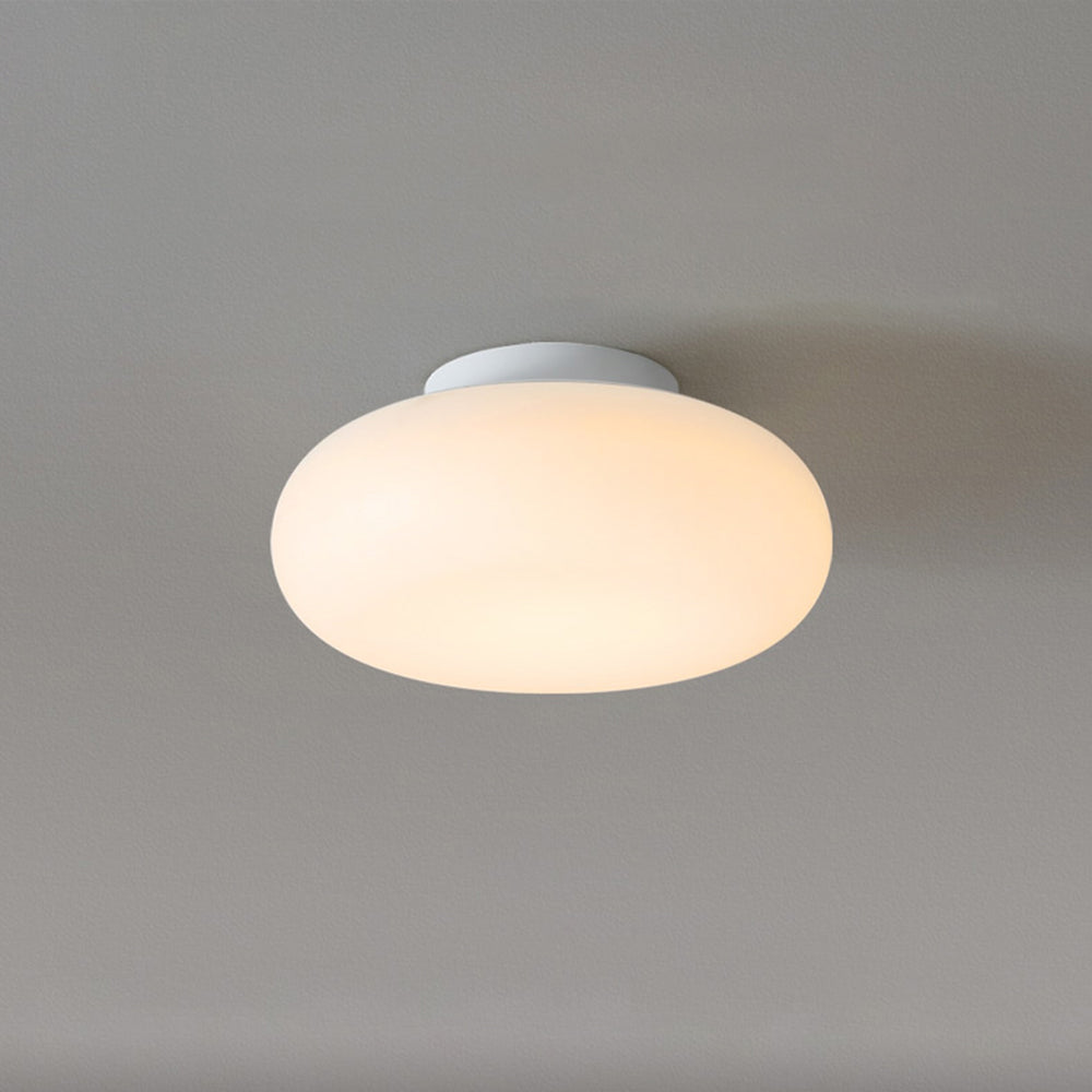 Lámpara de techo LED dimmable, forma de hongo. Estilo nórdico, luz semi empotrada para ambientes modernos.