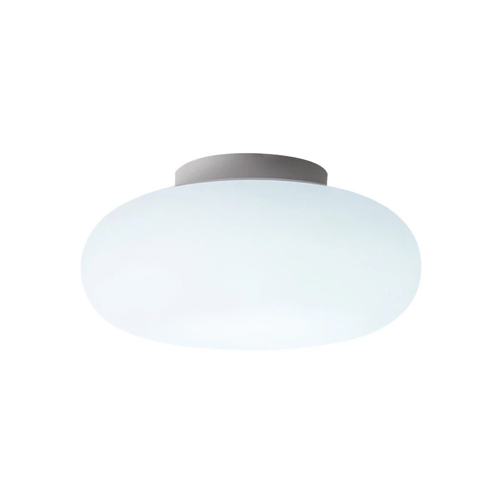 Luz de techo LED regulable hongo. Lámpara nórdica semi empotrada, iluminación interior eficiente y moderna.
