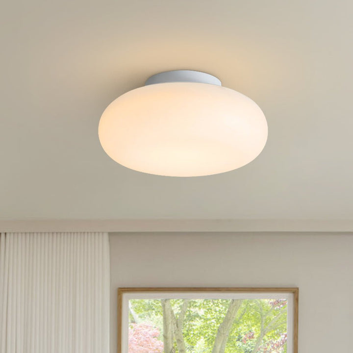 Lámpara de techo LED dimmable con forma de hongo. Iluminación interior regulable estilo nórdico moderno.