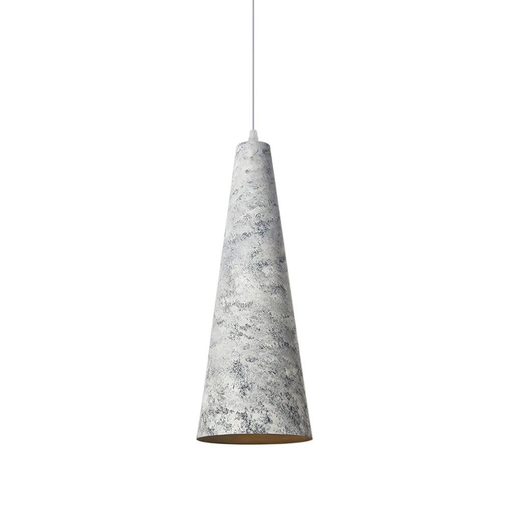 Luz colgante industrial de cono, color óxido. Lámpara de techo rústica con 1 luz para un ambiente cálido y moderno.