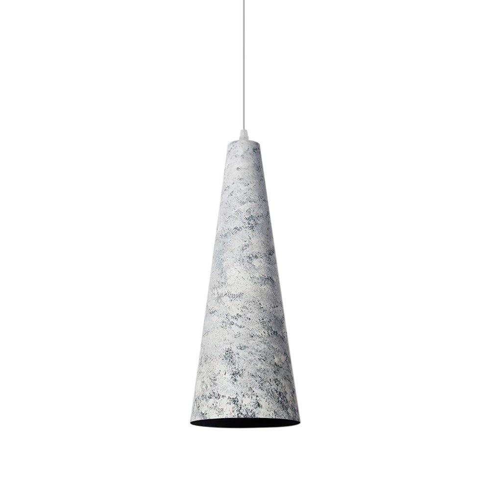 Colgante de techo con forma de cono, estilo industrial oxidado. Lámpara decorativa moderna de 1 luz para interiores.
