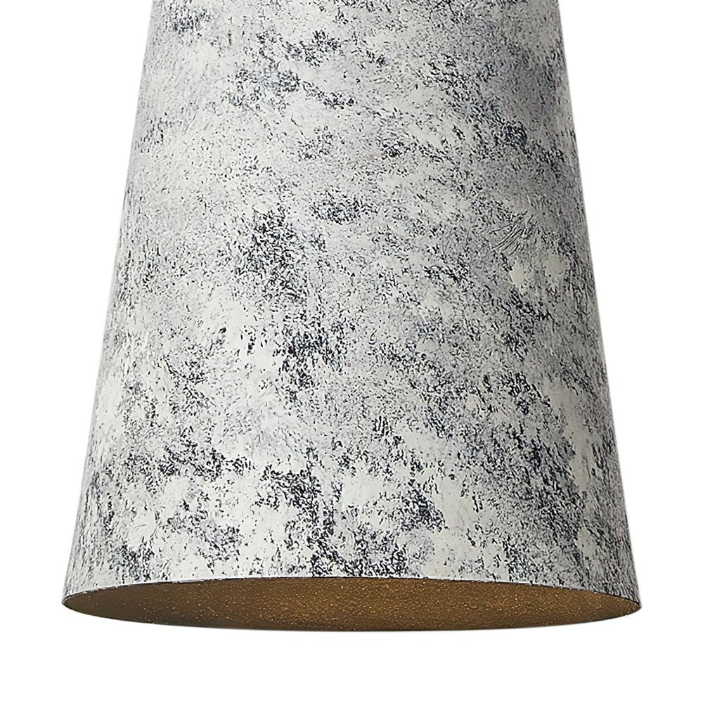 Lámpara de techo colgante industrial, diseño de cono oxidado. Iluminación moderna y rústica de 1 luz para espacios.