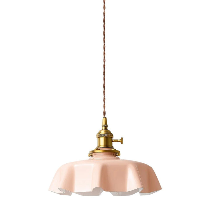 Lámpara de flor drapada vintage, 1 luz. Iluminación retro para techo, E27, crea un ambiente cálido.