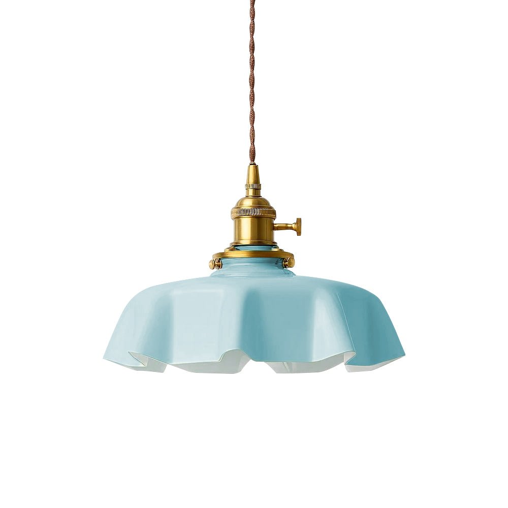 Lámpara de techo retro, flor drapada vintage. Colgante de 1 luz, ideal para decoración de cocina.