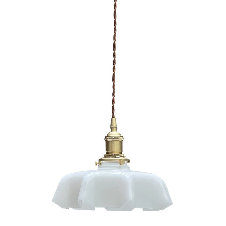 Colgante vintage floral para pasillo. Lámpara de techo retro de 1 luz, cable ajustable, decorativa.