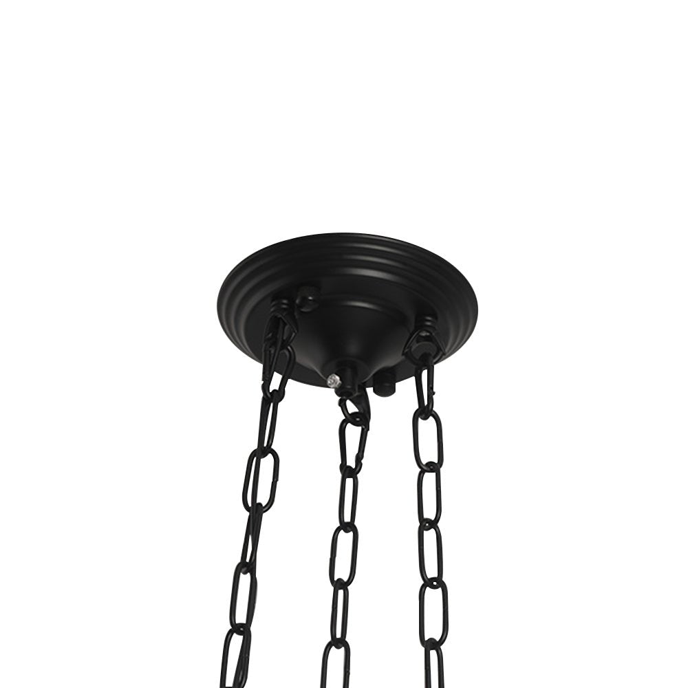 Colgante de cerámica negra, lámpara vintage estilo escolar para iluminación decorativa del hogar.