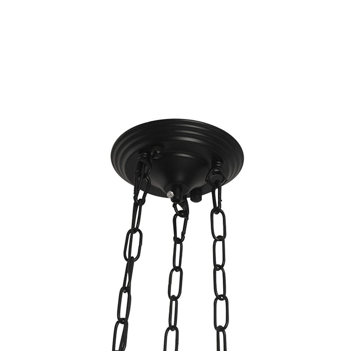 Colgante de cerámica negra, lámpara vintage estilo escolar para iluminación decorativa del hogar.