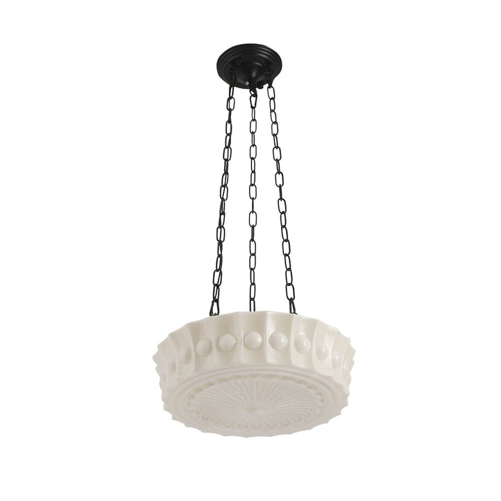 Lámpara colgante vintage de cerámica negra, perfecta para iluminar cocinas y comedores modernos.