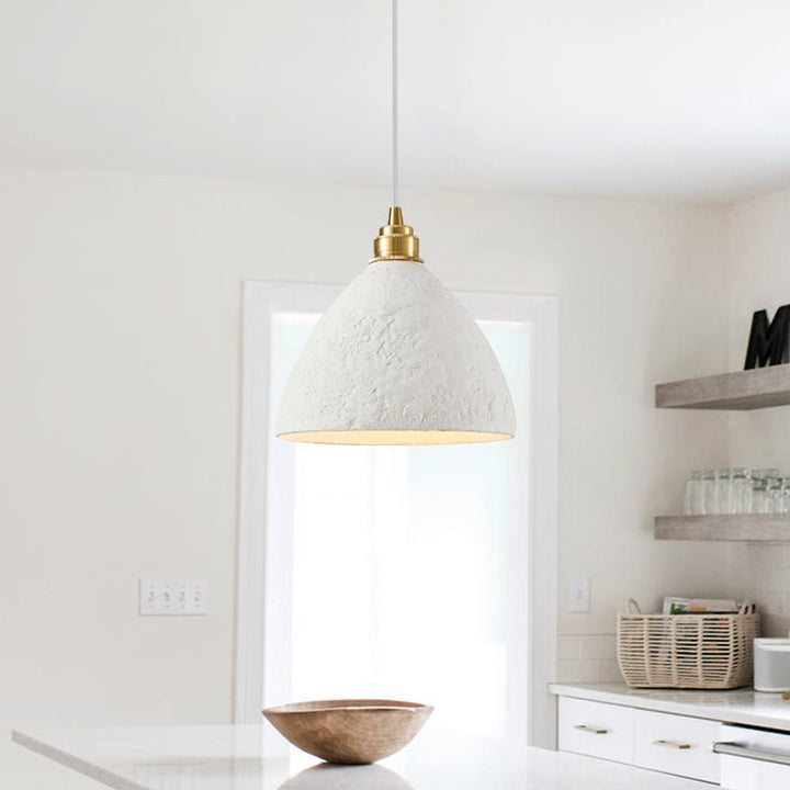 Colgante de techo cerámico, estilo nórdico minimalista, para decoración de cocina o comedor moderno.