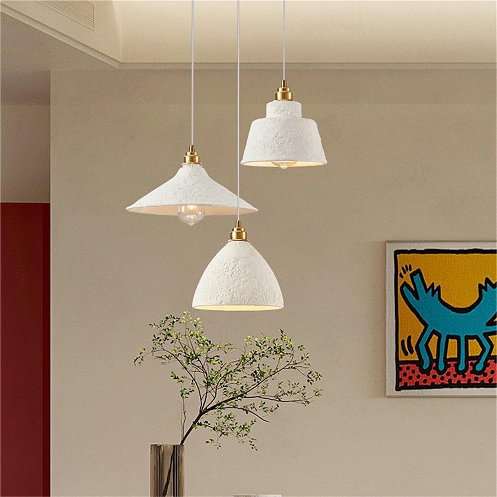 Lámpara colgante de cerámica nórdica, ideal para cocina o dormitorio, estilo moderno y wabi sabi.