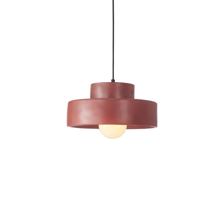 Lámpara colgante verde wabi sabi. Aporta luz a mesita de noche y decora el hogar.