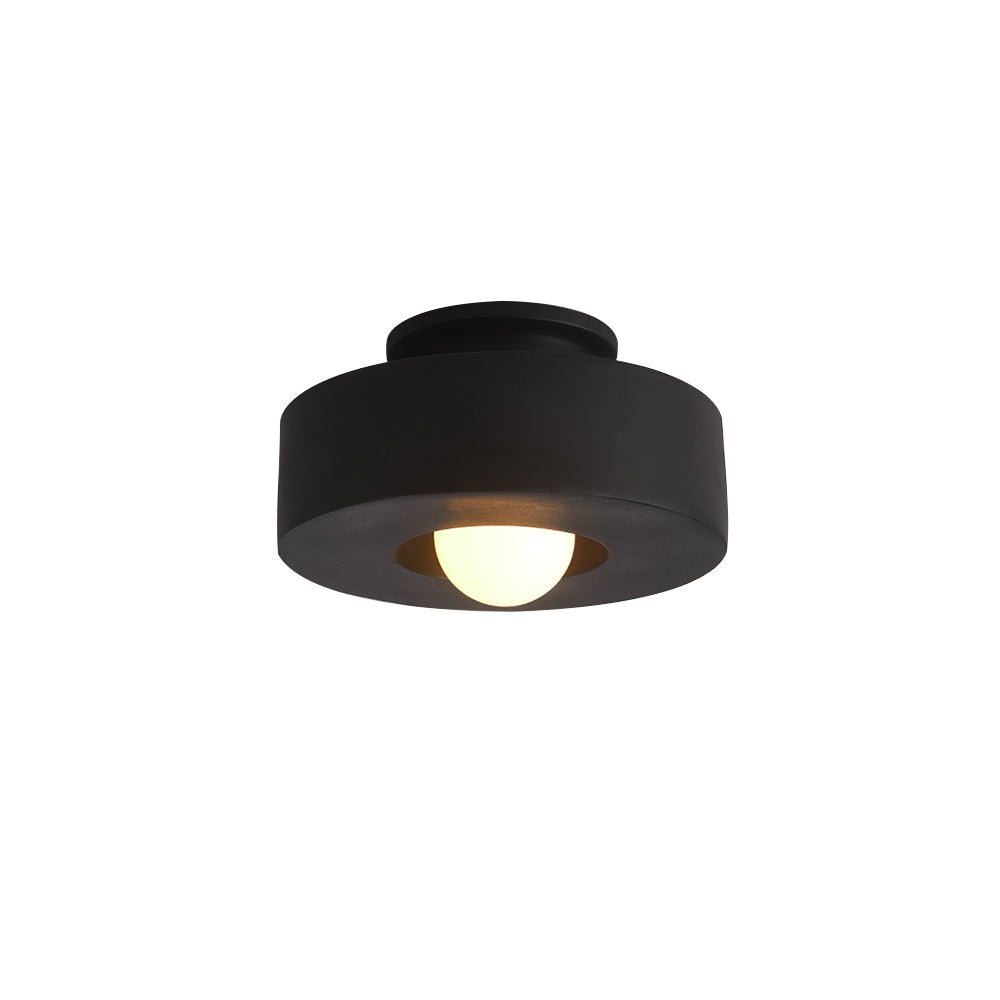 Lámpara de techo de resina, diseño cilíndrico y wabi sabi. Acentúa tu decoración minimalista.