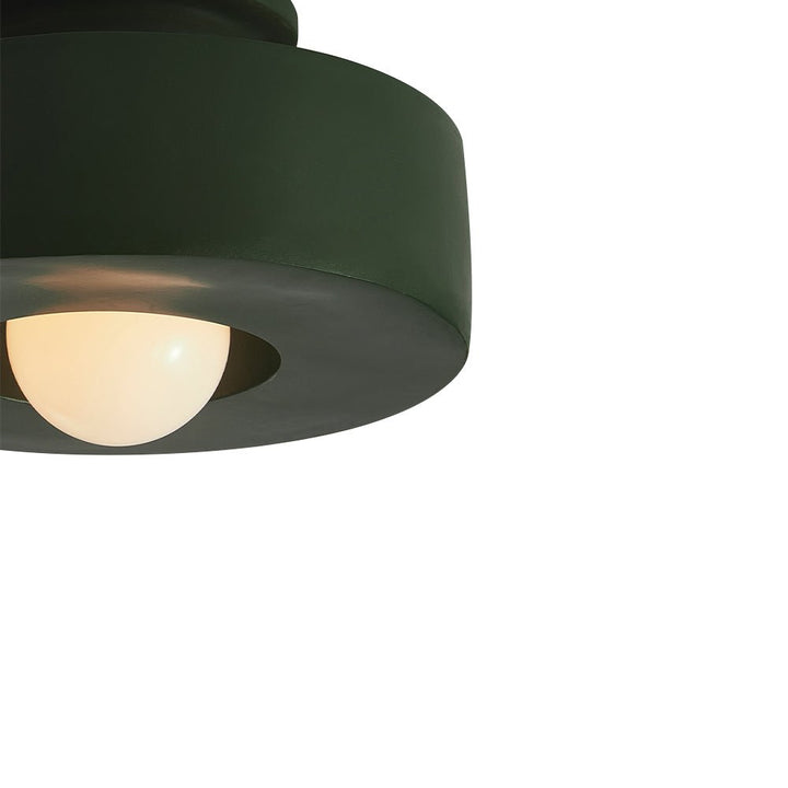 Lámpara de techo cilíndrica de resina. Inspiración wabi sabi, luz indirecta, diseño minimalista.