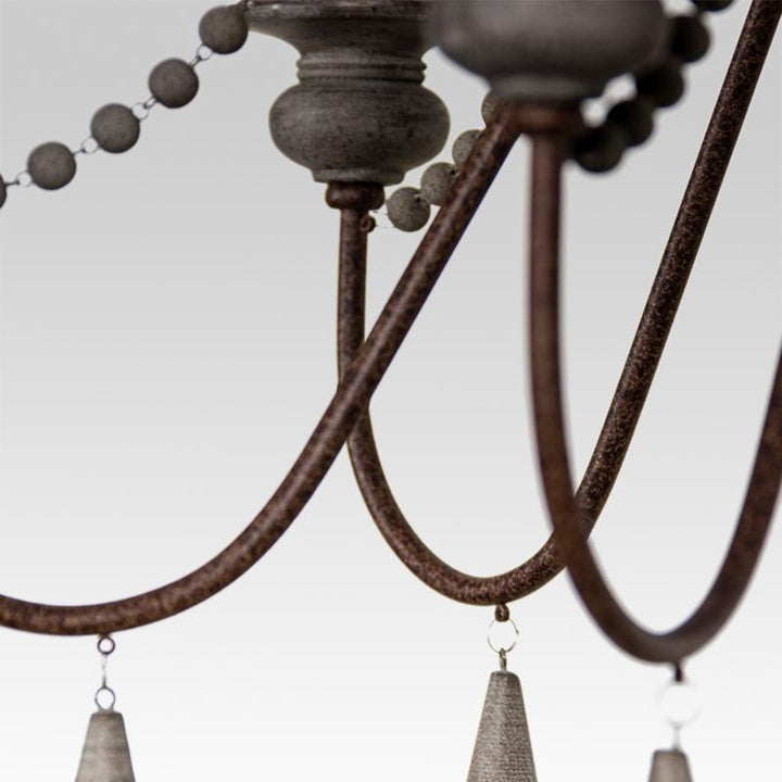 Candelabro decorativo de madera para velas, estilo vintage rústico, para el techo del hogar.