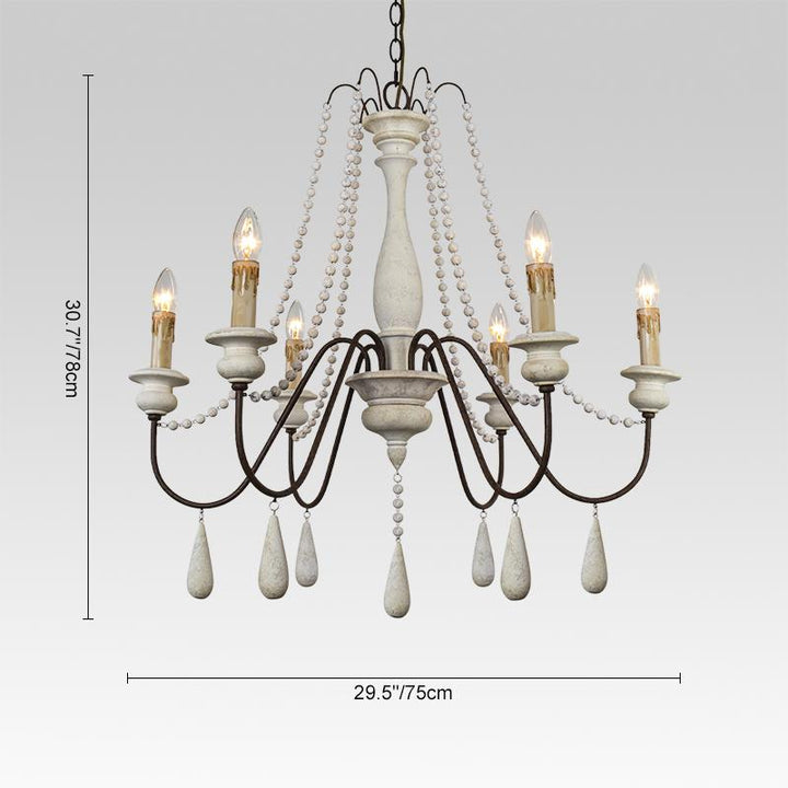 Gran candelabro de madera vintage para velas, decoración esencial para un hogar con estilo rústico.