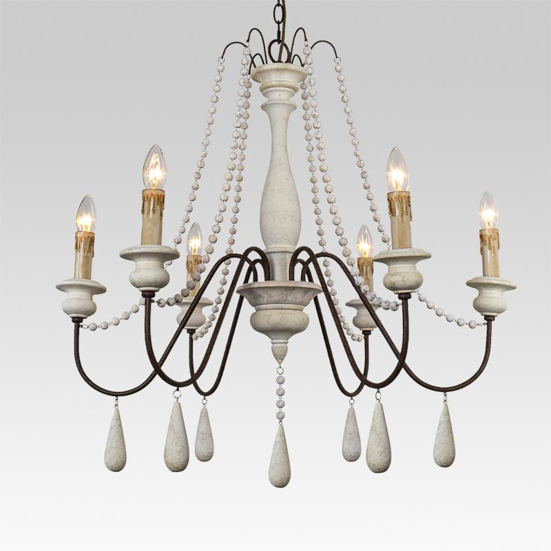 Iluminación rústica para hogar: Candelabro de madera gris vintage con soporte para velas.