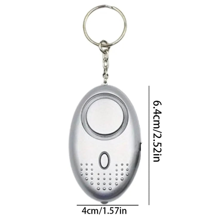 Dispositivo de autodefensa esencial: alarma personal con LED, ideal para protección y disuasión rápida.