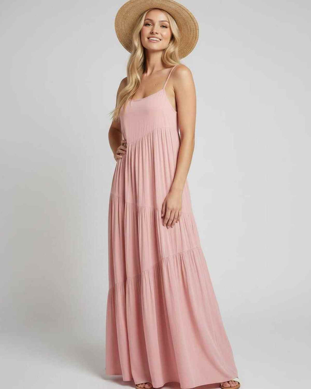 Vestido maxi sin mangas, ideal para la playa y días de relax.