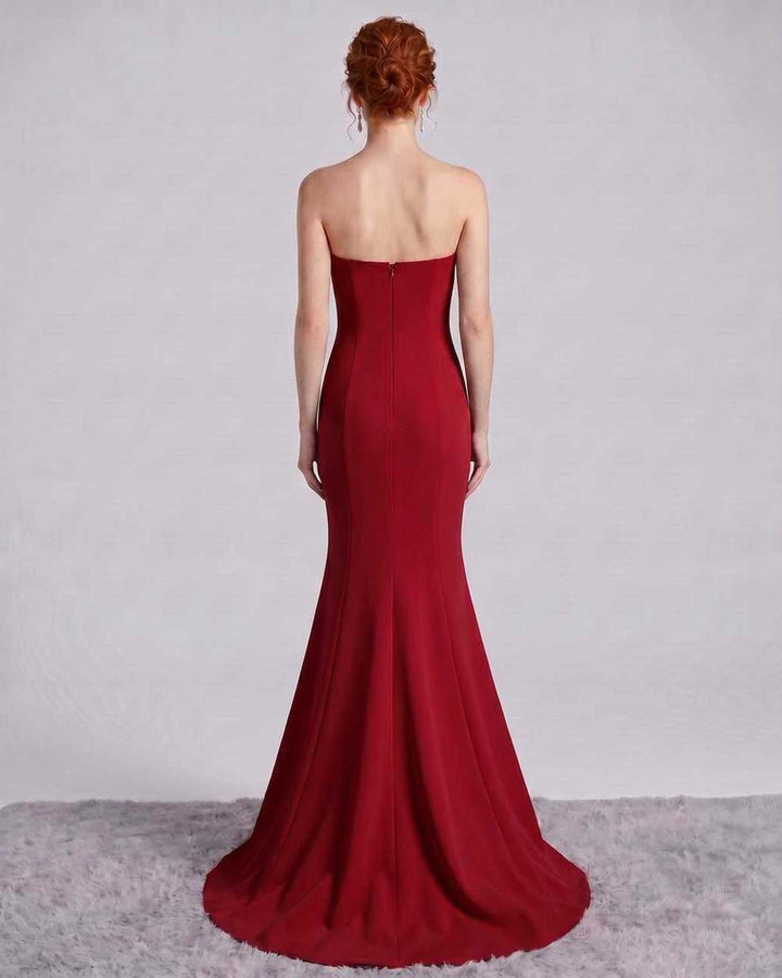 Vestido de fiesta sirena para mujer, diseño maxi, sin mangas, muy elegante.