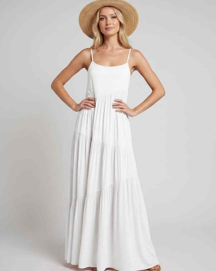 Vestido maxi de estilo bohemio, sin mangas, perfecto para el calor.