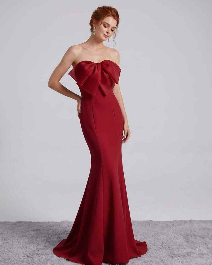 Vestido largo de mujer, estilo sirena, sin mangas, ideal para fiestas y cenas.