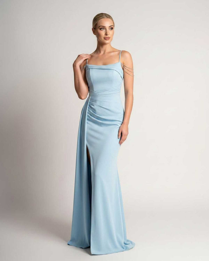 Vestido de fiesta formal para mujer, silueta sirena, primavera verano.