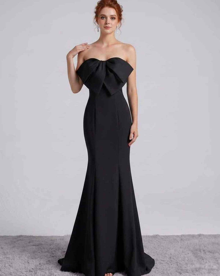 Vestido de fiesta formal, silueta sirena, largo y elegante, moda para mujer.