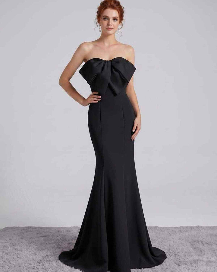 Elegante vestido de noche maxi, sin mangas, corte sirena, para eventos muy especiales.