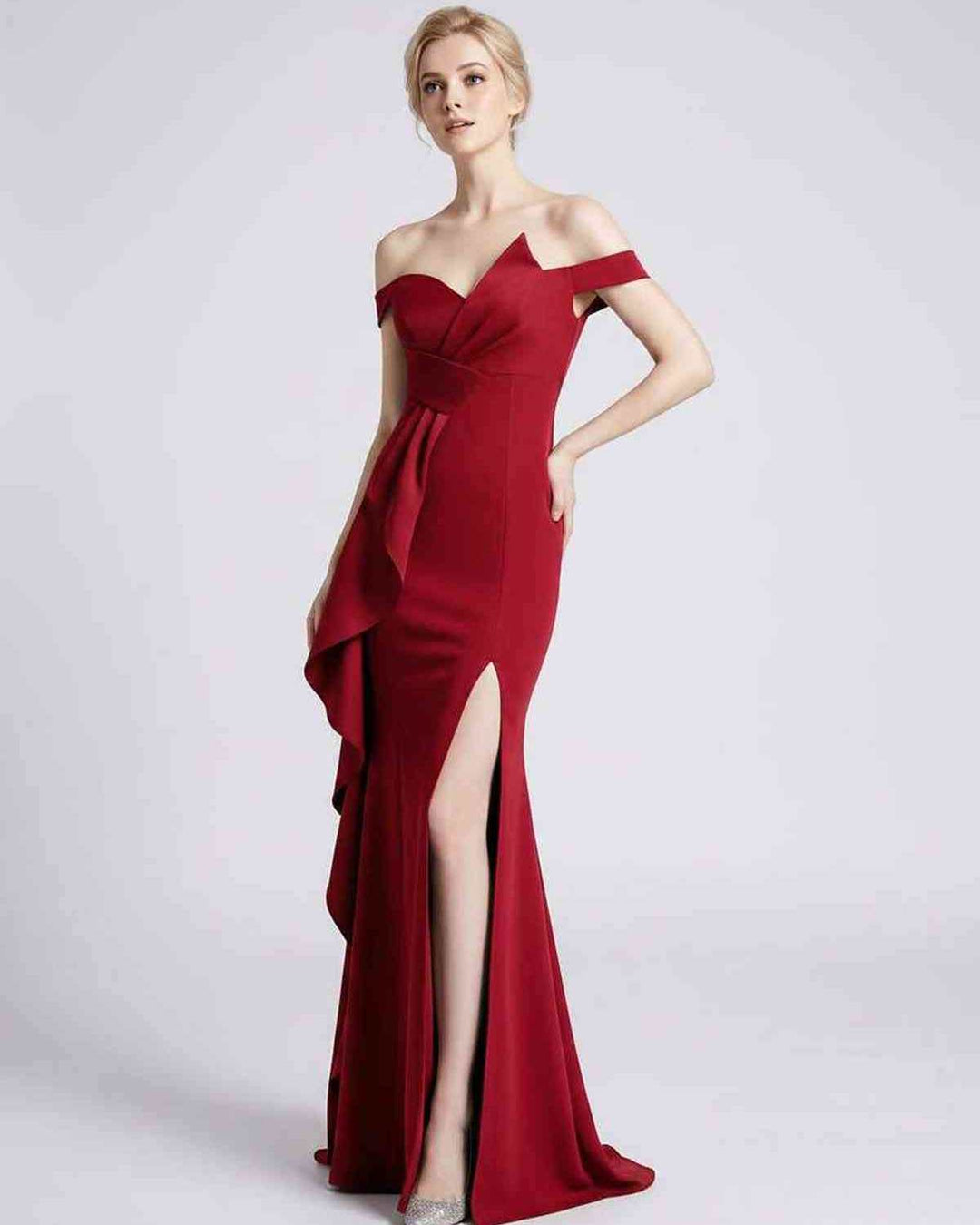 Vestido formal de mujer, corte sirena. Sin mangas, ideal para cualquier gala o evento.