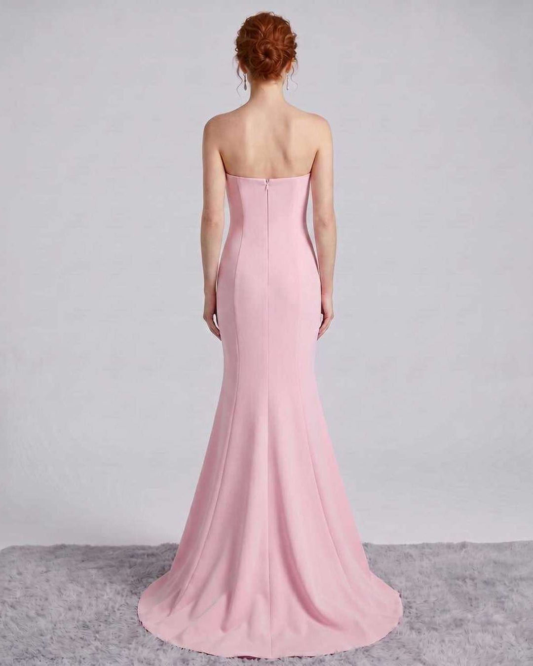 Vestido formal largo para invitada de boda, estilo sirena, en moda femenina.